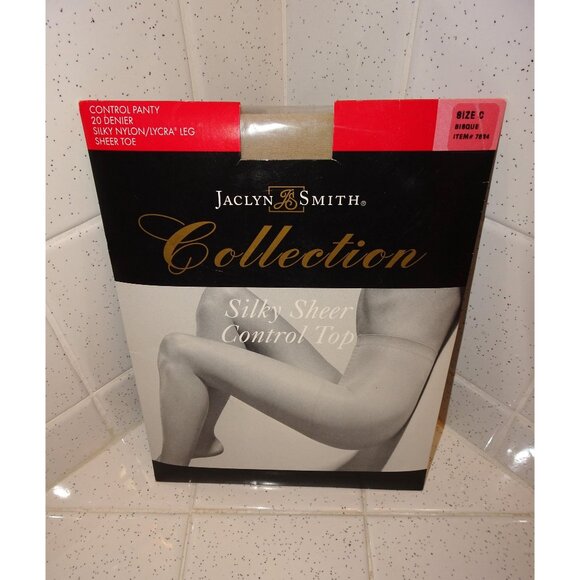 Vintage Jaclyn Smith Collection Silky Sheer Control Top Pantyhose size C bisque - Picture 1 of 8